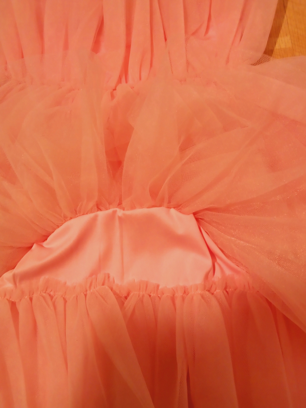 Hausen Pink Tulle Ruffle Mini Dress Size S - Picture 6 of 15